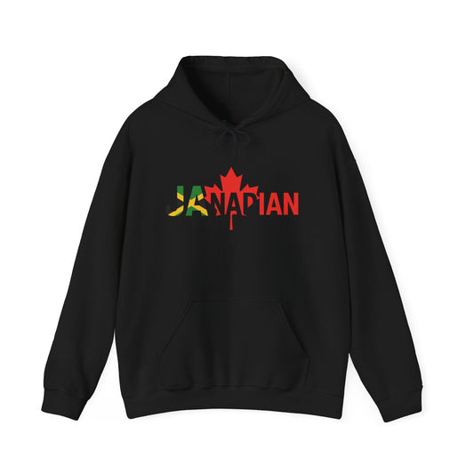 JAnadian Hoodie, Jamaican Heritage Hoodie, Adult Unisex Hoodie