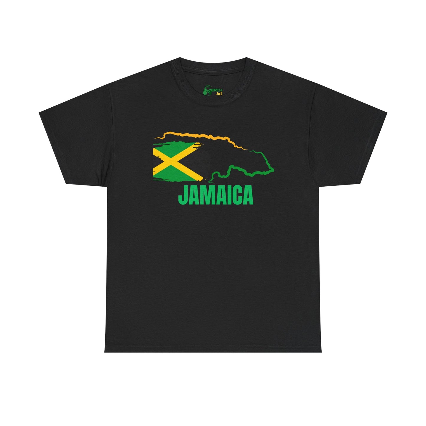 Jamaica Map Graphic T-Shirt, Adult Unisex Cotton T-shirt