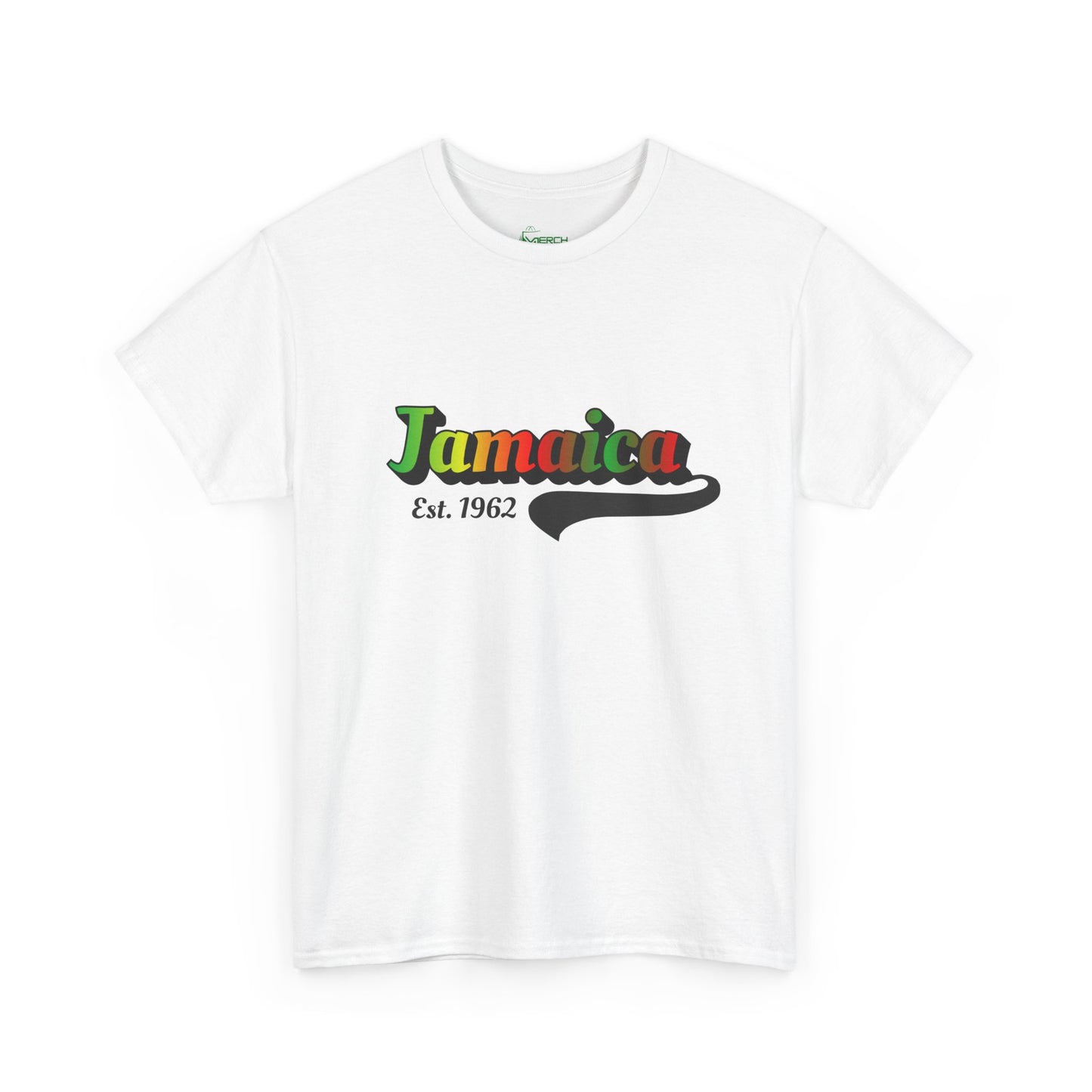Ombre Red, Green and Gold Jamaica T-shirt, Unisex Cotton Tee, Casual Summer Shirt, Jamaican Apparel