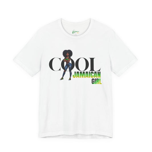 Cool Jamaican Girl T-shirt, Adult Women's Cotton T-shirt