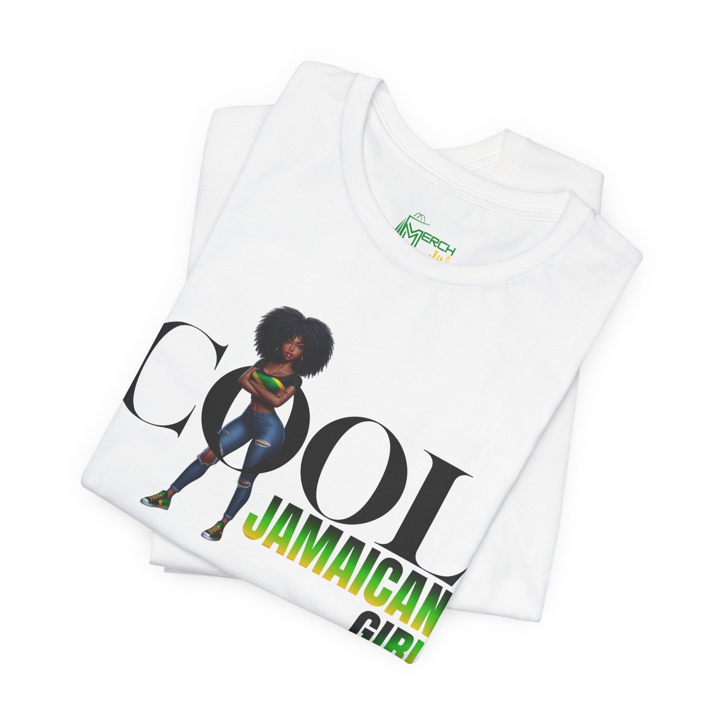 Cool Jamaican Girl T-shirt, Adult Women's Cotton T-shirt