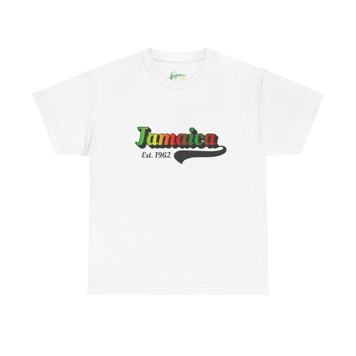 Ombre Red, Green and Gold Jamaica T-shirt, Unisex Cotton Tee, Casual Summer Shirt, Jamaican Apparel