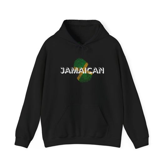 Jamaican DNA Hoodie, Jamaican Fingerprint Hoodie, Adult Unisex Hoodie