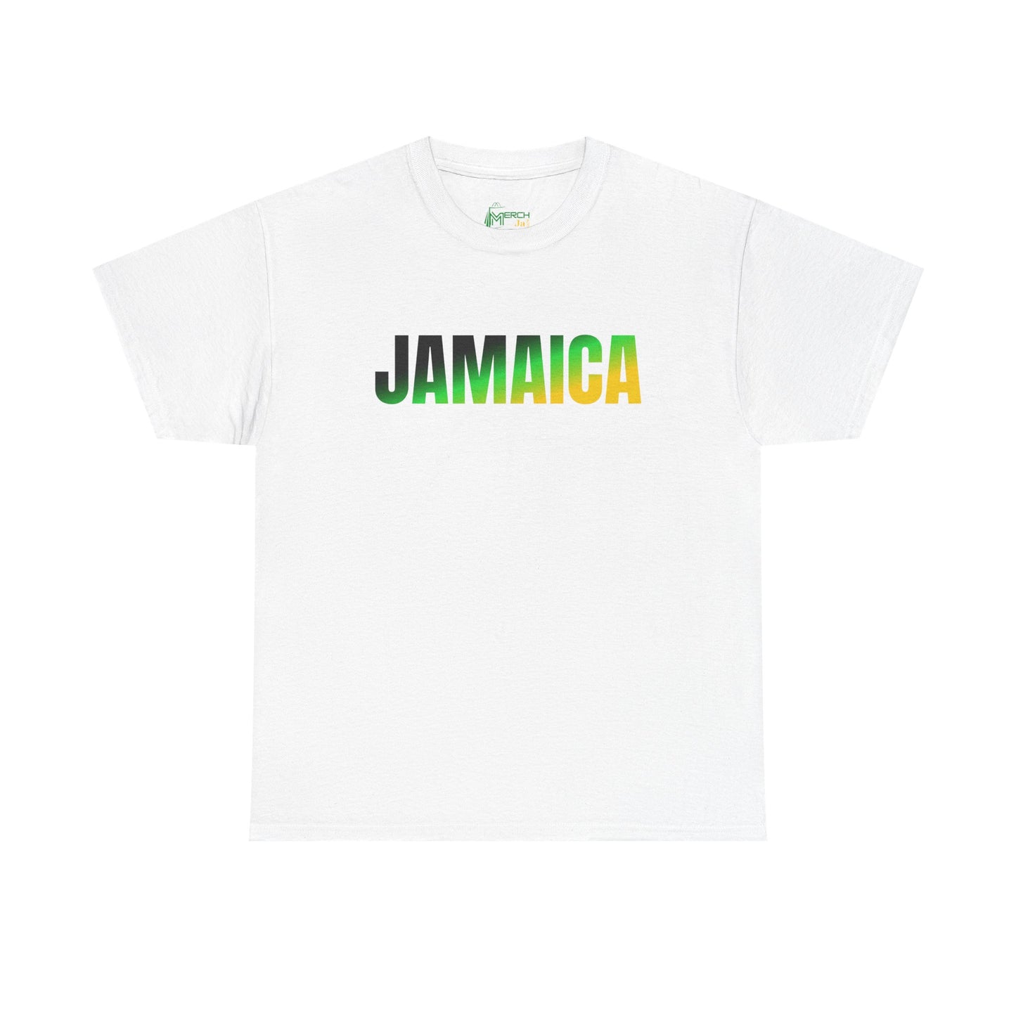 Ombre Black, Green and Gold Jamaica T-shirt, Unisex Cotton Tee, Casual Summer Shirt, Jamaican Apparel