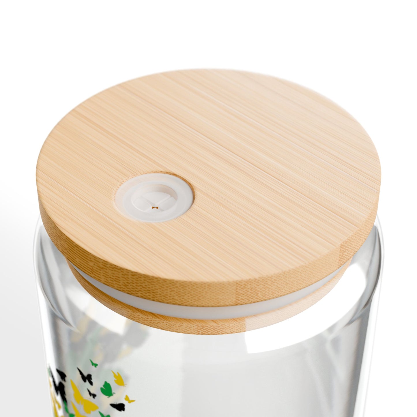 Jamaican Butterfly Sipper Glass | 16oz Eco-Friendly Drinkware