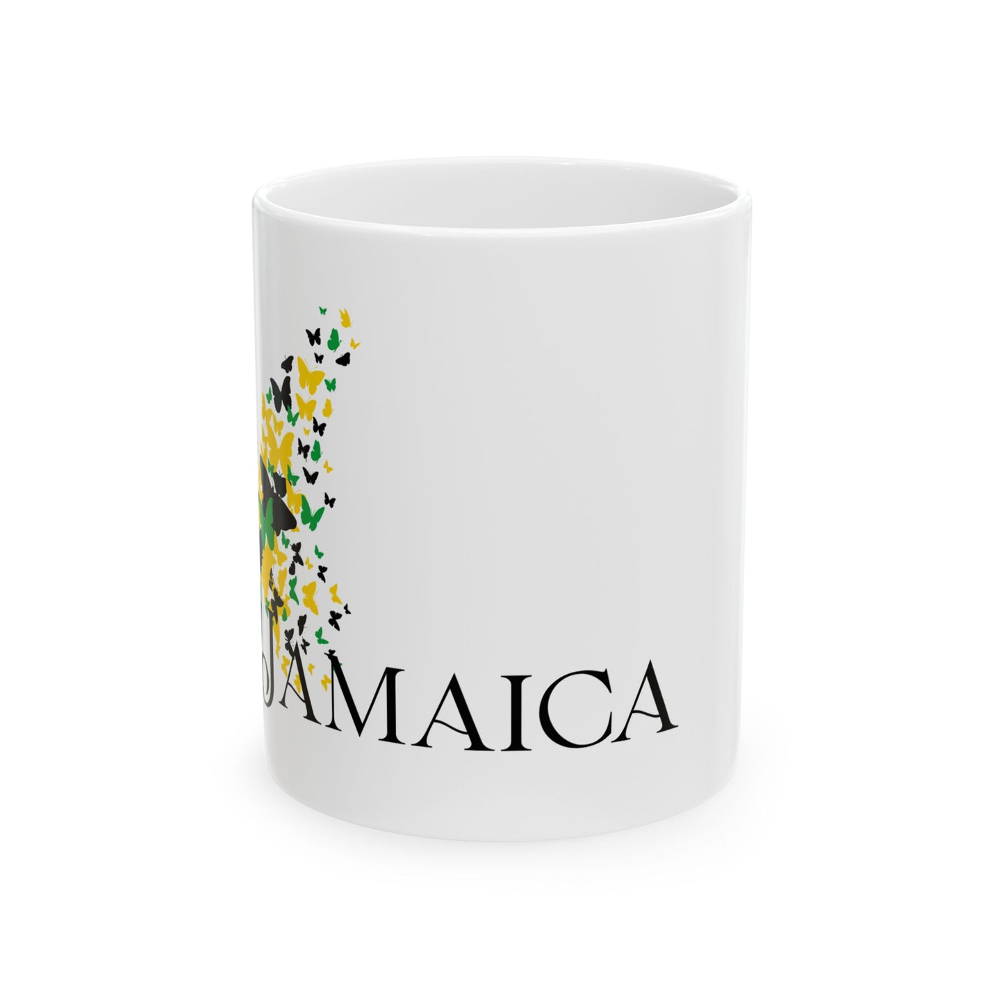 Jamaican Butterfly Coffee Mug, Jamaica Ceramic Mug, Coffee Cup
