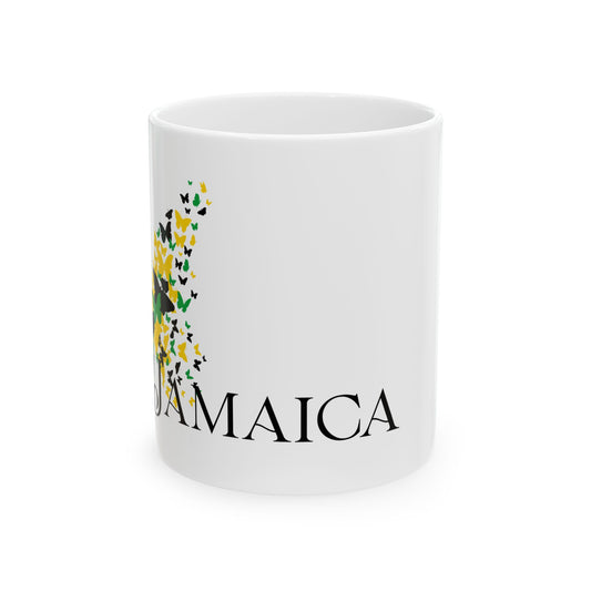 Jamaican Butterfly Coffee Mug, Jamaica Ceramic Mug, Coffee Cup