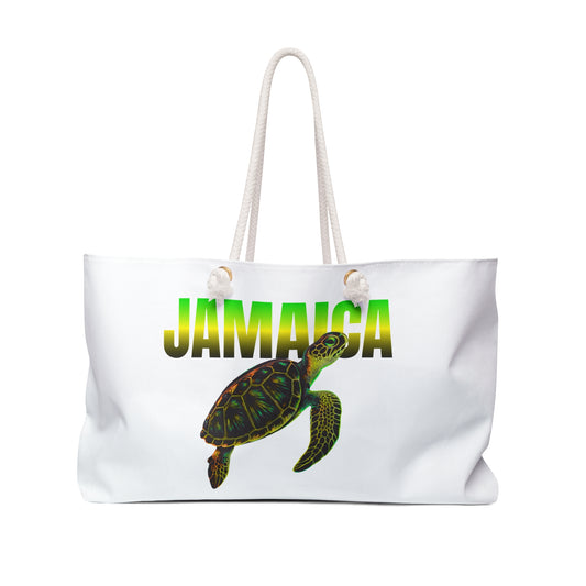 Jamaica Turtle Weekender Bag, Jamaican Vacation Beach Bag, Travel Tote, Vacation Bag, Travel Bag