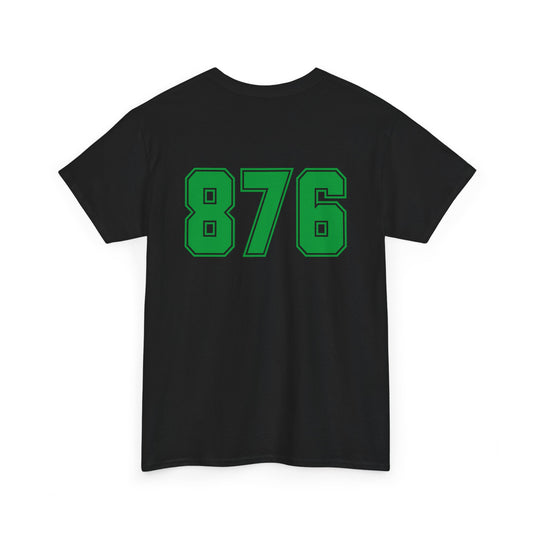 Jamaica Team 876 T-Shirt, Adult Unisex Cotton Shirt