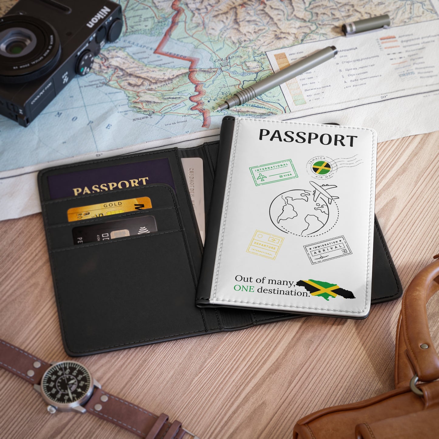 Jamaican Passport Cover, Travel Accessory, Jamaican Passport Holder