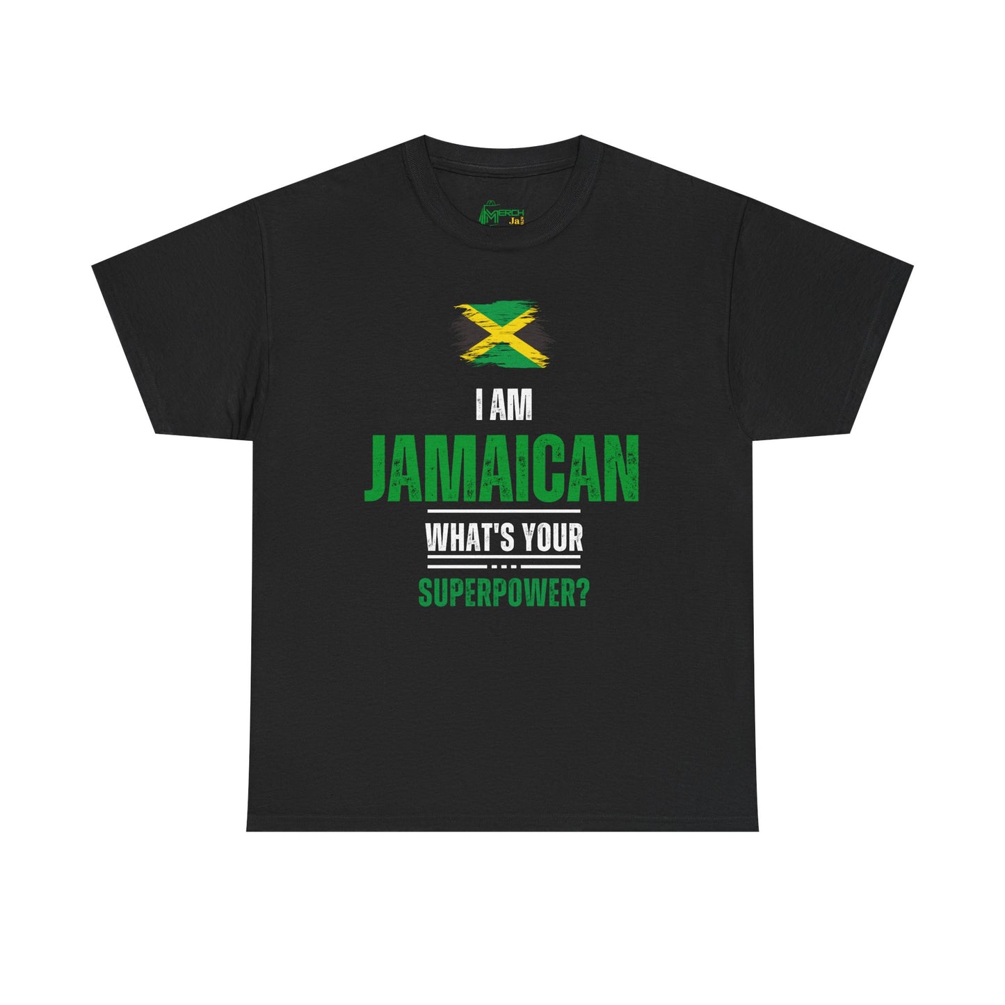 Jamaican Superpower Tee, Adult Unisex Cotton T-shirt