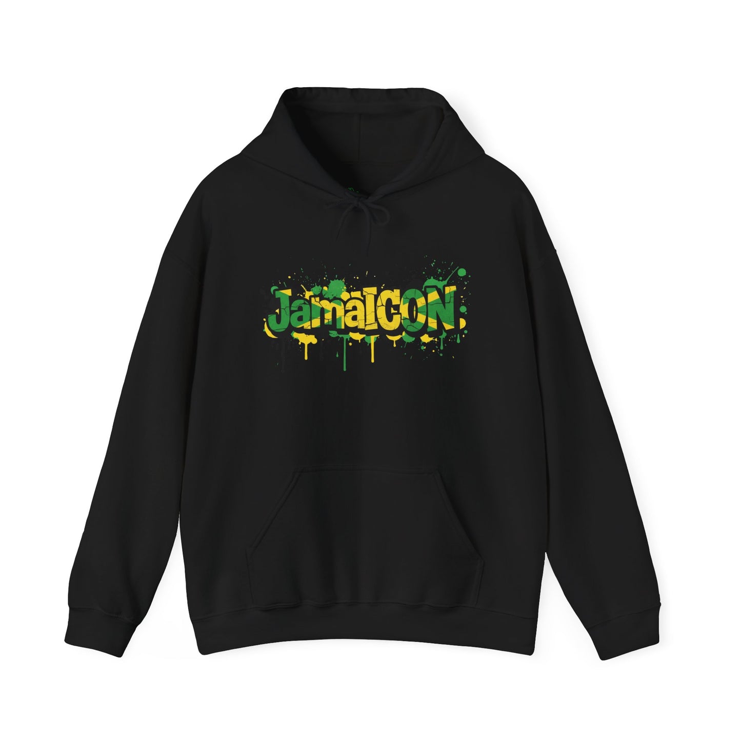 JamaICON Graffiti Drip Jamaican Hoodie, Unisex Heavy Blend Sweatshirt