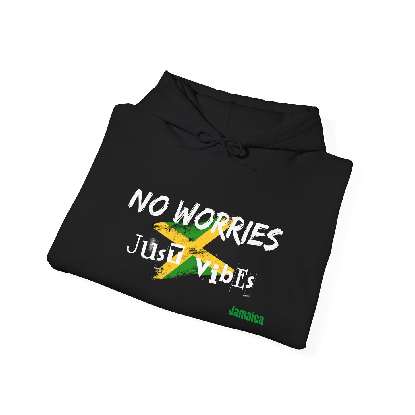 Jamaican No Worries Hoodie, Unisex Hooded Sweatshirt