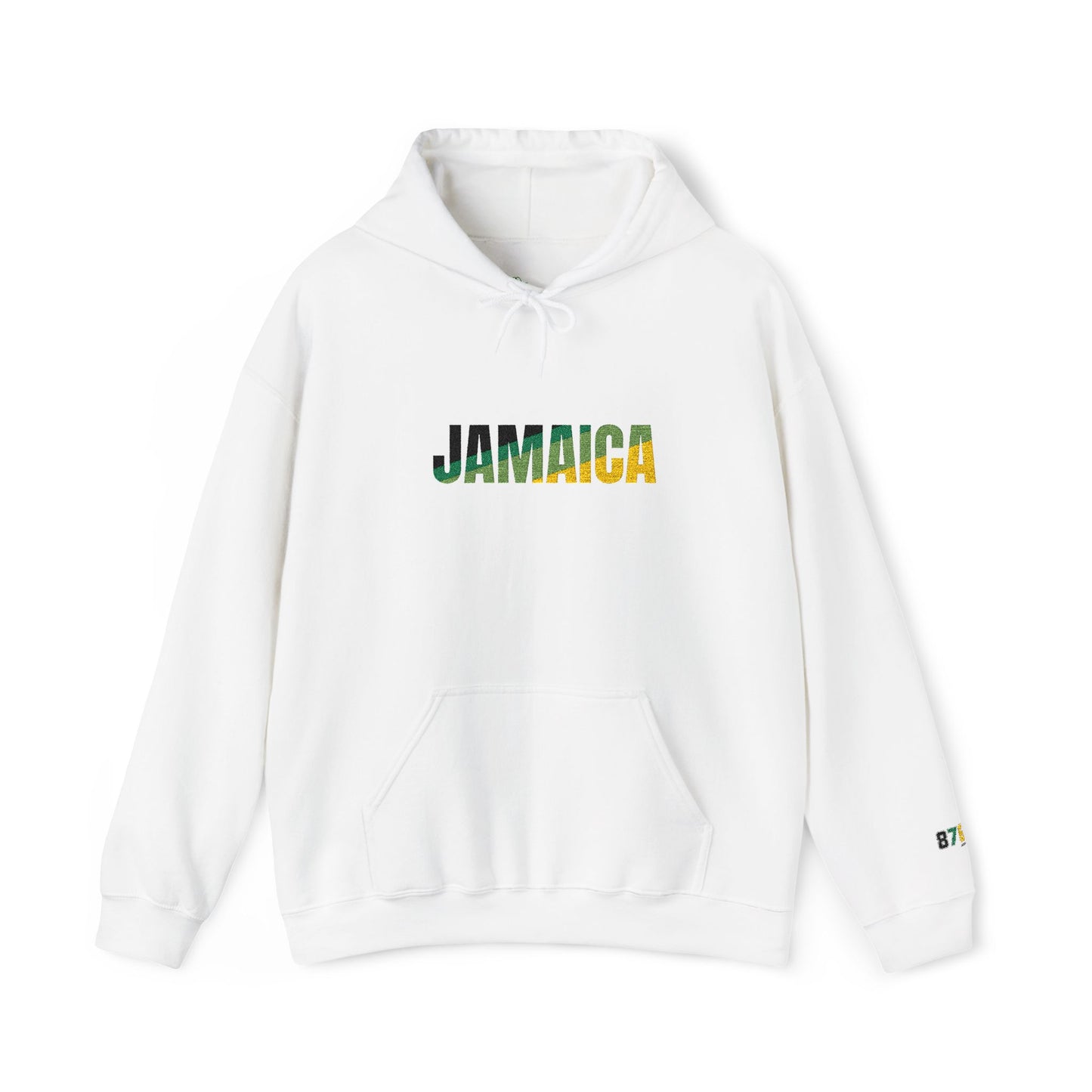 Jamaica Embroidered Hoodie, Unisex  Heavy Blend Hooded Sweatshirt, Jamaican Hoodie