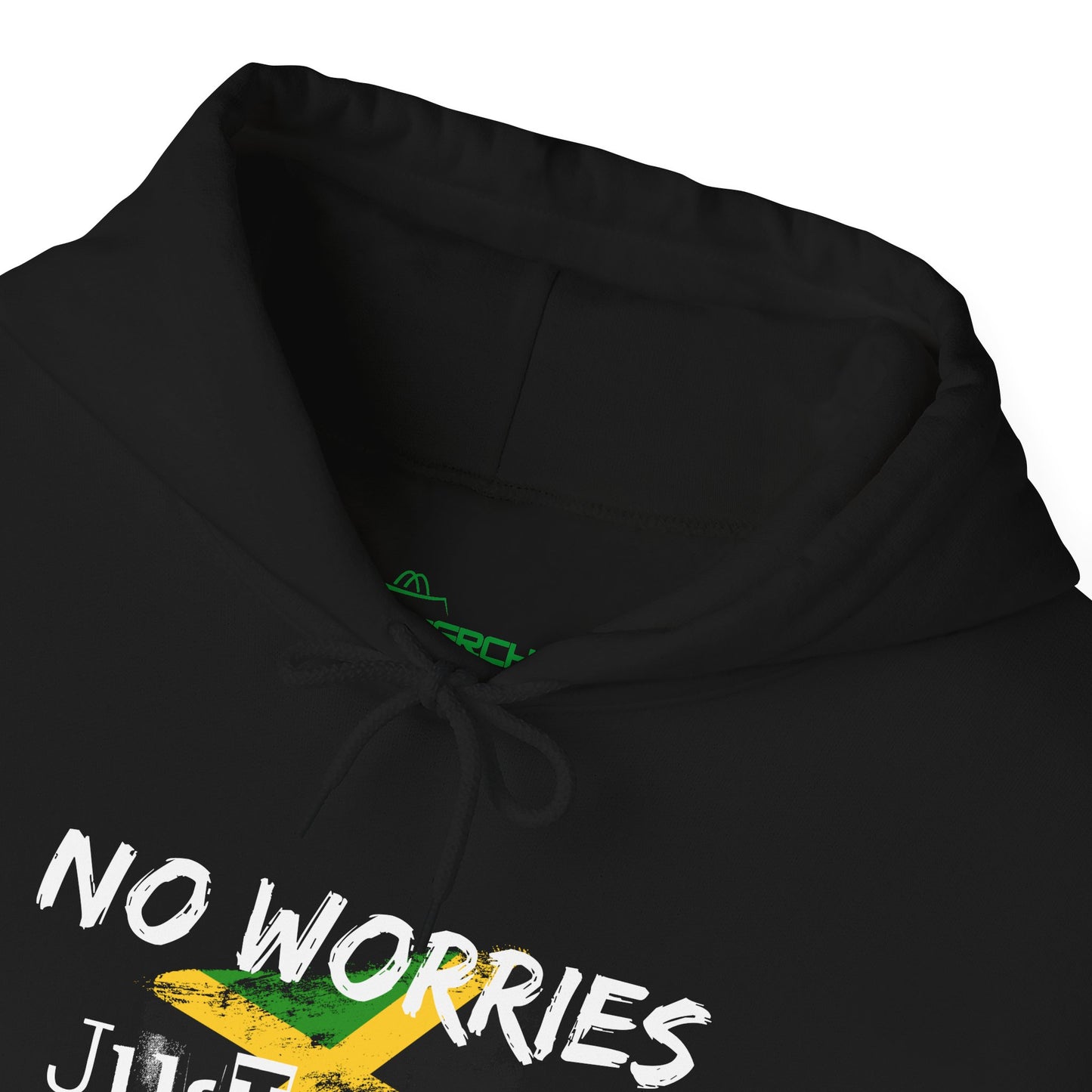 Jamaican No Worries Hoodie, Unisex Hooded Sweatshirt