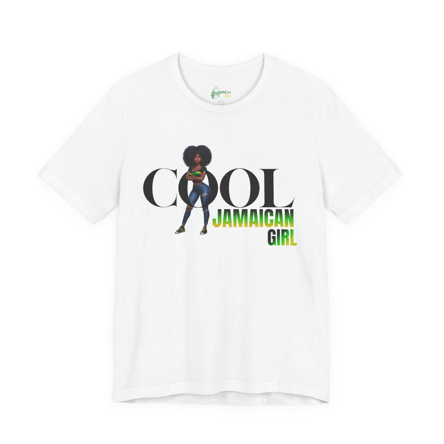 Cool Jamaican Girl T-shirt, Adult Women's Cotton T-shirt