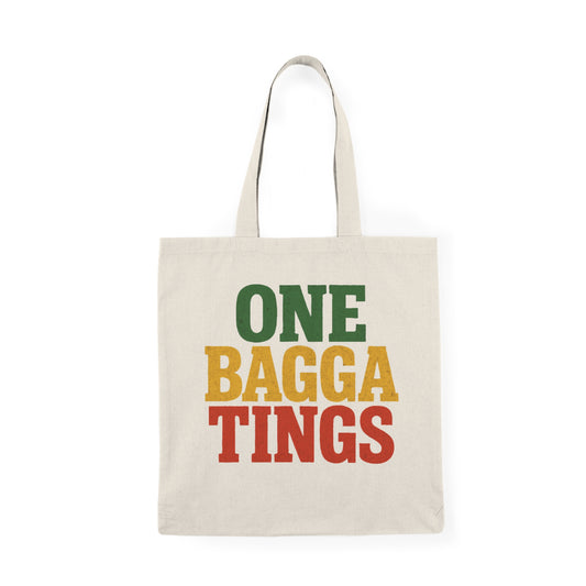 Jamaican Tote Bag, One Bagga Tings Reusable Bag, Grocery Tote Bag