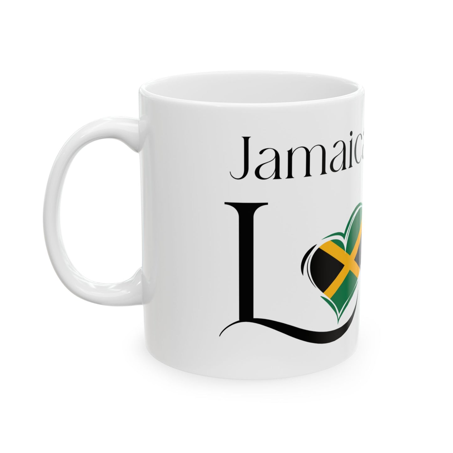 Jamaica Land We Love Ceramic Mug, Jamaican coffee mug, Jamaican tea cup