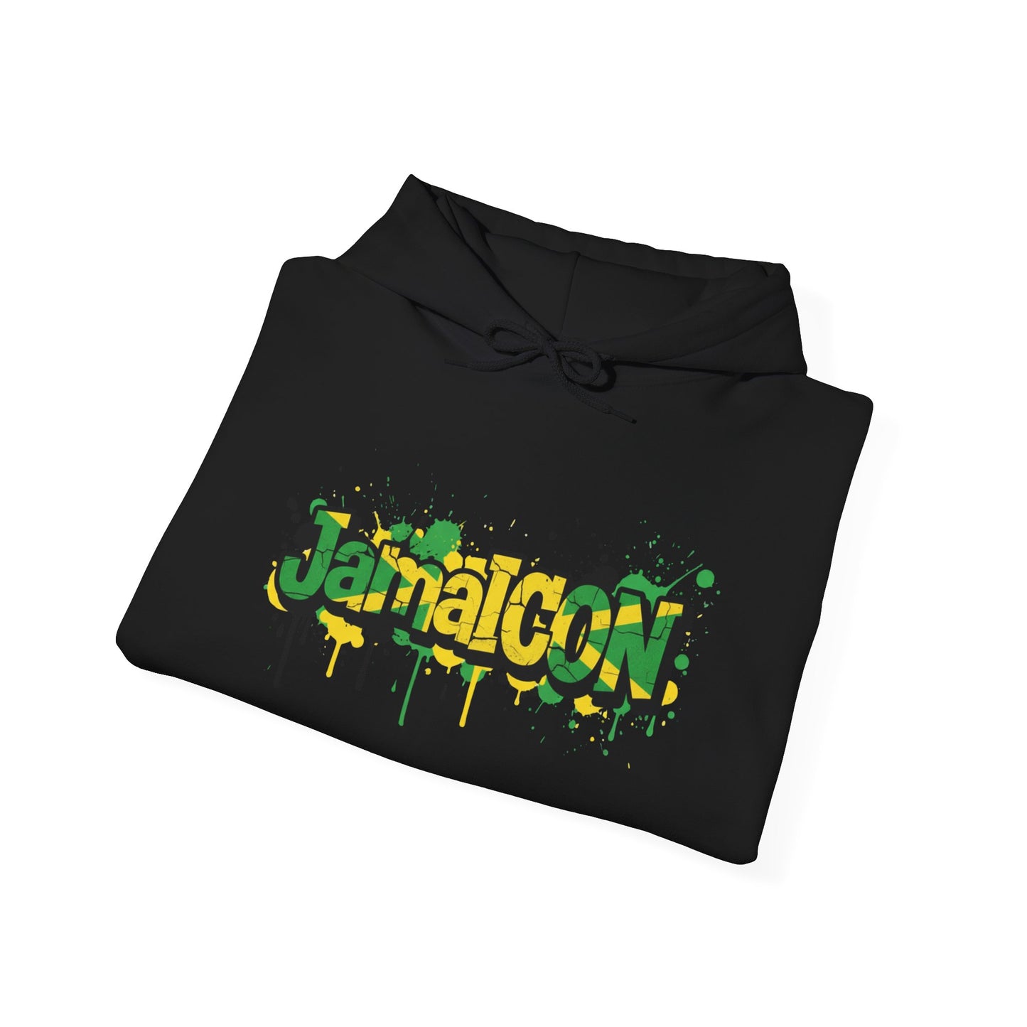 JamaICON Graffiti Drip Jamaican Hoodie, Unisex Heavy Blend Sweatshirt