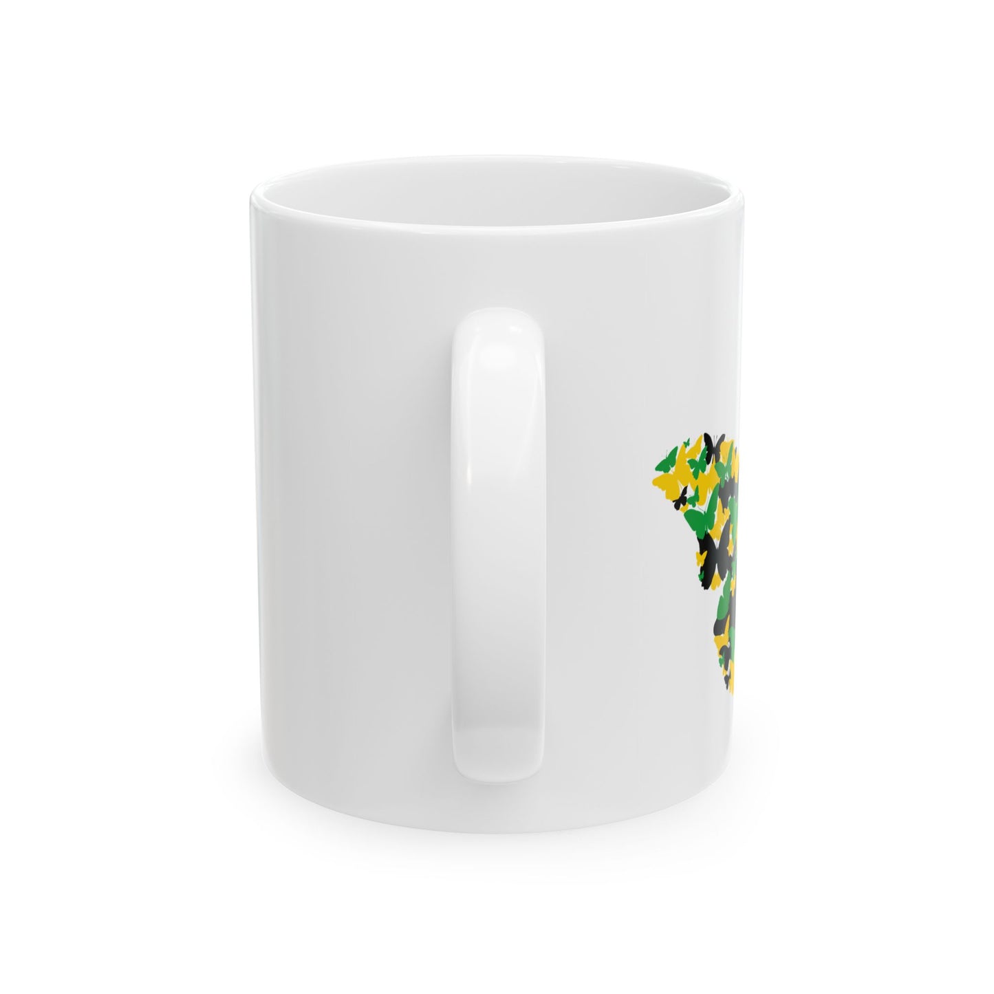 Jamaican Butterfly Coffee Mug, Jamaica Ceramic Mug, Coffee Cup