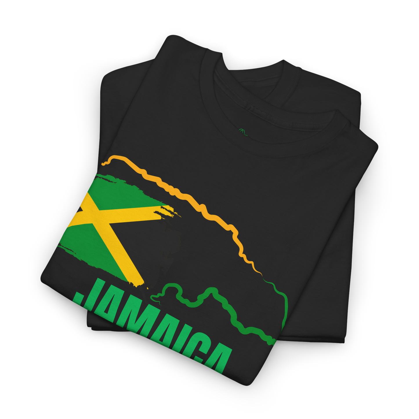 Jamaica Map Graphic T-Shirt, Adult Unisex Cotton T-shirt